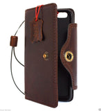 Schutzhülle aus echtem OIL-Leder für das iPhone 6S Plus, Buch-Brieftaschen-Band, Kreditkarte, Ausweis, Magnet, Business, schlanker Magnet, Au Daviscase