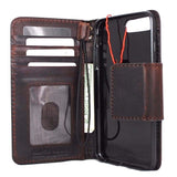 Echtes Naturleder für iPhone 8 Plus, magnetische Hülle, Brieftasche, Kreditkarteninhaber, Buch, Luxus-DavisCase