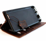 Genuine Natural Leather iPhone 8 Plus Case Cover Design Wallet Credit Holder Book Slim Top Grain 1948 DavisCase