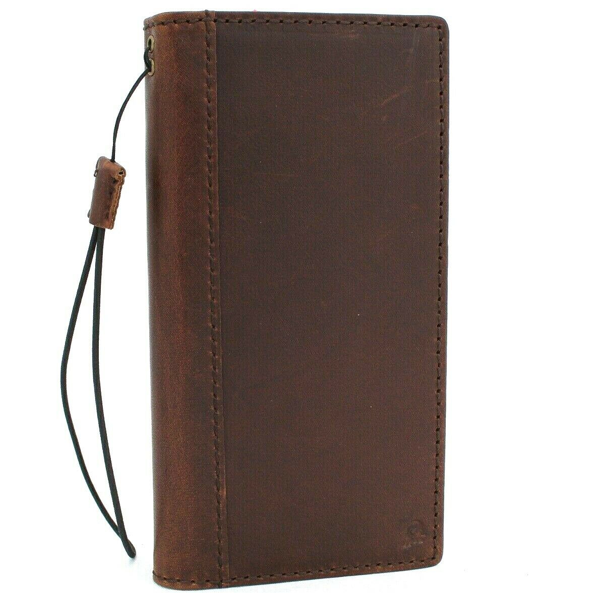 Genuine leather wallet case for Samsung Galaxy S20 Ultra 5G by DAVISCASE, with card slots, window view, and rubber stand feature.