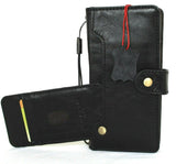 Echtes schwarzes Lederetui für Samsung Galaxy S21 Plus 5G, Buch-Brieftaschen-Abdeckung, Karten, kabelloser Ladehalter, luxuriöses Gummi, Ausweisfenster, Davis