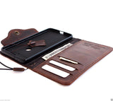 Echtledertasche für Huawei Nexus 6P, Buchhülle mit Brieftaschenverschluss, handgefertigt, Retro-Luxus, braun, IL
