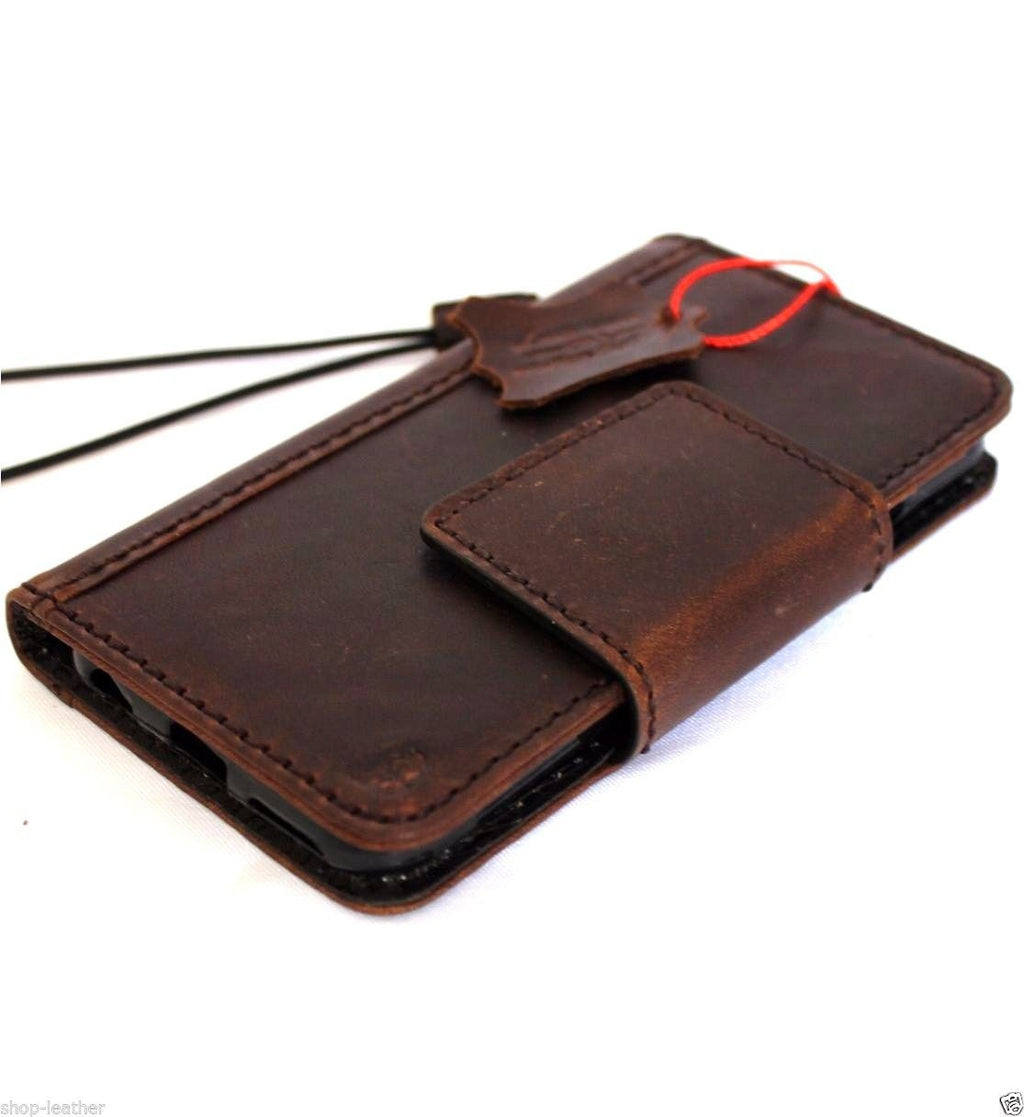 Handmade genuine Italian leather iPhone 6/6s wallet case with magnetic closure and credit card holder, vendor-unknown.