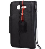 Echte echte Retro-Ledertasche für LG G6, Buchwand-Magnet-Cover, handgefertigt, luxuriöses schwarzes schlankes Daviscase