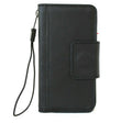 Black genuine leather phone case for Apple iPhone 12 Pro Max, DavisCase handmade wallet with credit card slots and magnetic closure