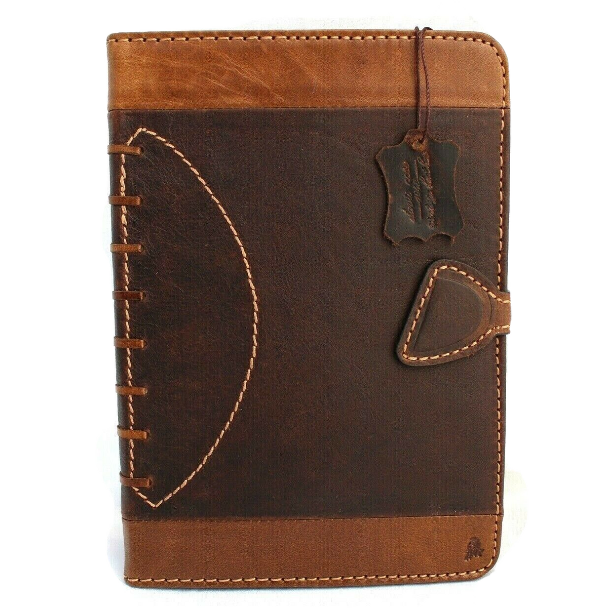 Handmade genuine leather iPad Mini 6 case with card slots, rubber accents, and vintage design by DAVISCASE for Apple iPad mini 6 (2021).