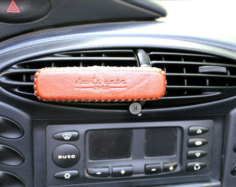 Housse de téléphone en cuir véritable, fait à la main, support magnétique puissant pour voiture, grille d'aération, pour ipad Jafo Art