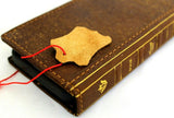 Étui en cuir véritable marron clair pour Apple iPhone 12 livre Bible Design portefeuille Vintage cartes de crédit fentes couverture souple pleine fleur DavisCase