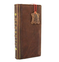DavisCase genuine leather wallet case for Samsung Galaxy Note 20 Ultra 5G with ID window, card slots, and stand feature.