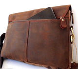 Genuine Soft Leather Bag Vintage Style Brown Classic Cross Body DavisCase