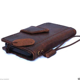 genuine vintage leather case for iphone 4s cover purse s 4 stand book wallet BROWN