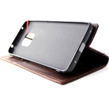 Echte echte Ledertasche für Huawei Mate 20 Pro. Buch-Brieftasche. Handgefertigter Retro-Luxus-Wireless-Gummihalter