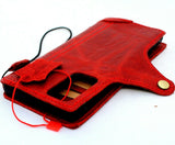 Genuine Red Leather Case for Samsung Galaxy Note 20 Book Soft Wallet Cover Cards Holder Rubber Vintage Slim Design Wireless 5G Davis