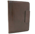 Genuine dark leather iPad mini 5 case by DAVISCASE with card slots, handbag design, slim protective cover for Apple iPad 2019.