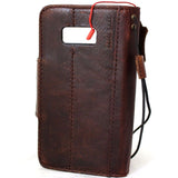 genuine real leather Case For Samsung Galaxy S8 book wallet magnet closure cover cards slots brown handmade s 8 daviscase