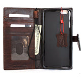 Étui en cuir véritable à l'huile pour iPhone 6s Plus, couverture de livre, portefeuille, bande de carte de crédit, aimant d'affaires, aimant mince, JP daviscase