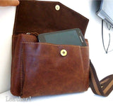 Echtes echtes Leder-Schulter-Geldbörsen-Tasche für Mann und Frau, Tasche, Taille, Kameratasche, Daviscase 