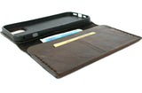 Genuine Soft Leather Case For Apple iPhone 12 Pro Max Wallet Vintage Credit Cards Slim Dark Brown Cover Top Grain DavisCase