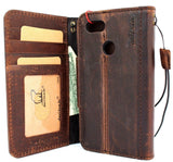 Echte Echtledertasche für Google Pixel 3 Book Wallet Handgefertigter Halter Retro-Magnetverschluss Luxus IL Davis 1948 de