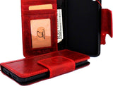 Véritable cuir véritable pour Apple iPhone XR housse portefeuille support de crédit livre magnétique support de luxe mince doux rouge Jafo IL