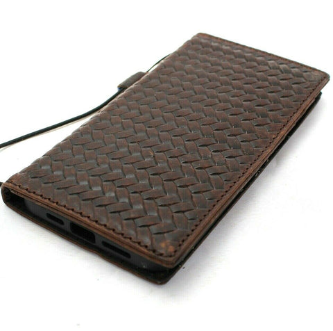 Genuine Leather Wallet Case For Apple iPhone 11 Pro Max Cover Credit Cards Holder Wireless Charging Book Prime Slim Luxury Rubber Strap Davis