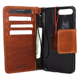 Echtes ECHTES Leder für iPhone 7 plus, magnetische Hülle, Brieftasche, Kreditkartenetui, Buch, luxuriös, handgefertigt, Rfid Pay