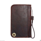 genuine italian leather Case for apple iphone 8 book wallet cover slim handcrafted daviscase dark
