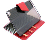Genuine Red Leather Case for Apple iPad mini 5 (2019) cover handmade card slots rubber luxury Jafo Vintage Design Davis