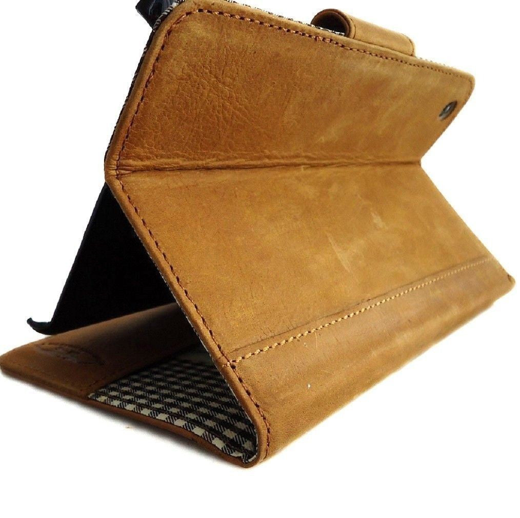 Genuine leather iPad Mini 2/3 case with slim retro design, stand feature, magnet closure, for Apple iPad mini 2 and 3.