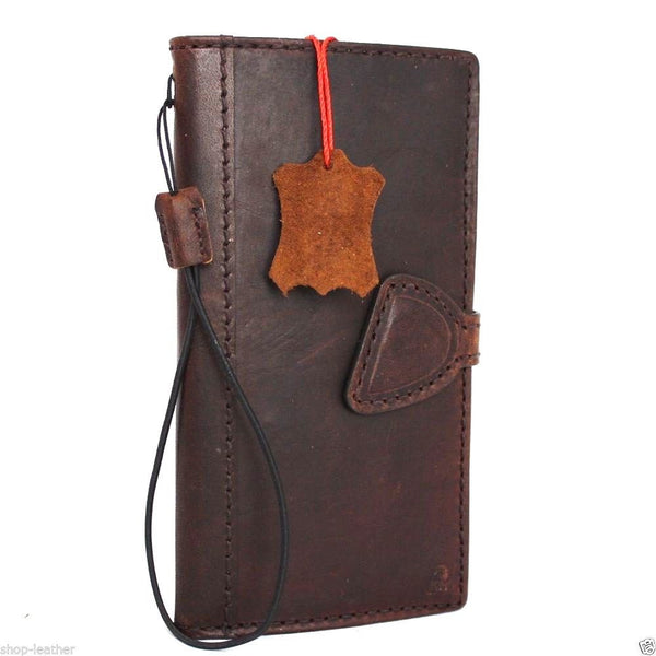genuine Leather case hard Cover for Motorola Nexus 6 Pouch Wallet Phone skin magnet close clip daviscase