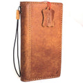 Genuine Italian leather Samsung Galaxy S8 wallet case with card slots, handmade slim phone cover, business style.