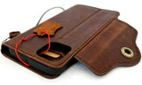 Echte dunkle weiche Lederhülle für Apple iPhone 12 Pro Max, Buch-Brieftasche, Vintage-Stil, Kreditkartenfächer, weiche, schlanke Verschlussabdeckung, vollnarbiges DavisCase