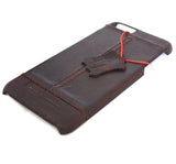 Véritable étui en cuir véritable pour iphone 6s plus couverture 6 + livre portefeuille bande classique affaires mince JP daviscase