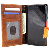Étui en cuir souple tanné véritable pour iPhone SE 2 2020, couverture de livre, portefeuille souple, cartes d'affaires, mince, chargement sans fil, Davis Art