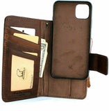 Genuine Leather case for Apple iPhone 11 PRO ( 5.8") cover Vintage wallet credit Magnetic book Removable luxury holder + Car Holder Davis