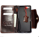 Étui en cuir véritable à l'huile pour iphone 6s plus, couverture de livre, portefeuille, bande de carte de crédit, aimant d'affaires mince, aimant au daviscase