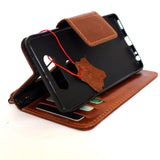 Genuine retro leather Case for LG V20 book wallet magnet cover light brown cards slots slim jafo 48