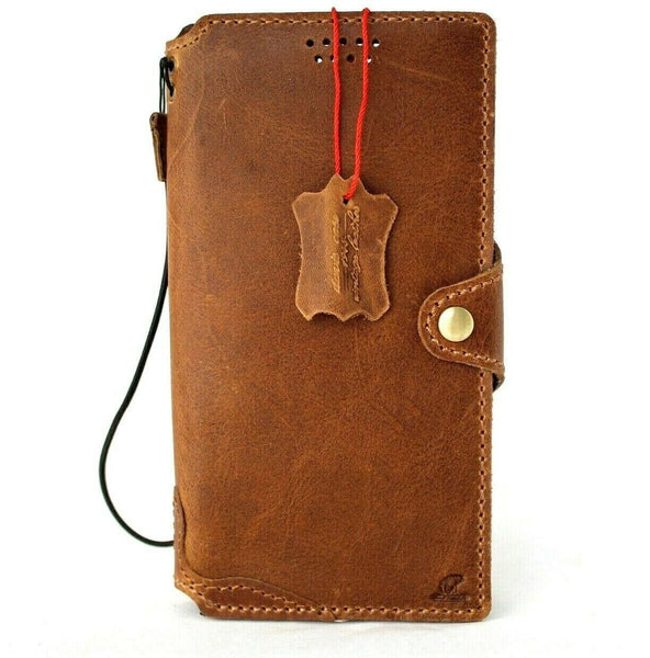 Genuine Leather Case for Samsung Galaxy S20 Ultra Book Jafo Wallet Handmade Holder Cover Wireless Charger Business Daviscase Tan