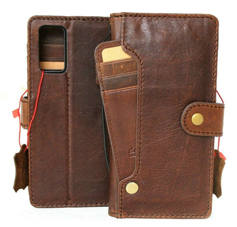 Genuine Leather For OnePlus 9 Pro Wallet Book Vintage Style Credit Cover Wireless Full Grain Davis luxury Art Diy Luxury Card Slot