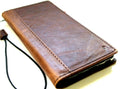 Handmade dark brown leather phone case for LG V60 with card slots, vintage style, slim design, by DAVISCASE.