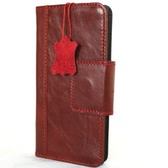 Genuine Red Leather Case For Samsung Galaxy Note 20 Ultra 5G Book Wallet Magnetic Closure Cover Card slots Soft Holder Slim Jafo