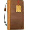 Genuine soft leather iPhone 12 Pro case by DAVISCASE with vintage suede style, ID window, credit card slots, slim full grain cover