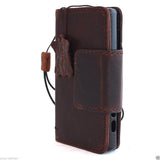 genuine vintage italian leather hard Case  for sony Xperia Z5 Compact book wallet 5 z handmade UK