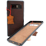 Genuine leather case fo samsung galaxy note 8 book cover soft magnetic vintage slim rubber daviscase