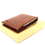 Genuine  Leather wallet credit card handmade Custom gift Jafo stamp slim Personalized Daviscase