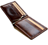 Portefeuille en cuir véritable pour hommes, fentes pour cartes de crédit, arbre de vie, fait à la main, Tan, bricolage DavisCase Luxury