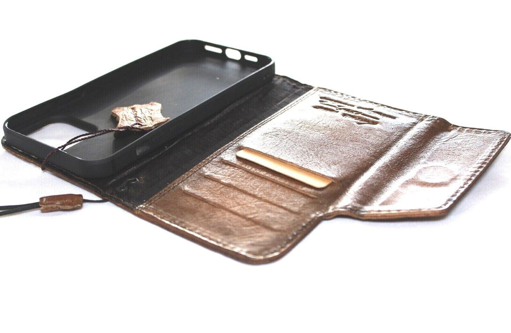 Google Pixel 7 Pro leather case by DAVISCASE with tree of life 3D stamping, fold book design, stand feature, and wireless charging compatibility.