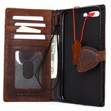 Étui en cuir véritable foncé pour iPhone SE 2 2020 couverture livre portefeuille cartes de crédit haute qualité magnétique mince D design chargement sans fil Davis