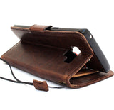 Schutzhülle aus echtem Leder für Samsung Galaxy Note 9, Buch-Brieftasche, abnehmbarer Einband, weiche Vintage-Hülle, abnehmbare Kartenfächer, schmaler magnetischer Halter, Daviscase