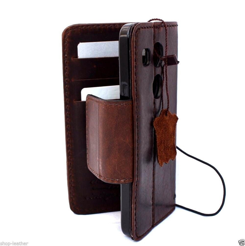 Genuine Italian 100% leather hard case for LG Nexus 5X, handmade by DAVISCASE, featuring a slim, luxury book-style wallet cover.